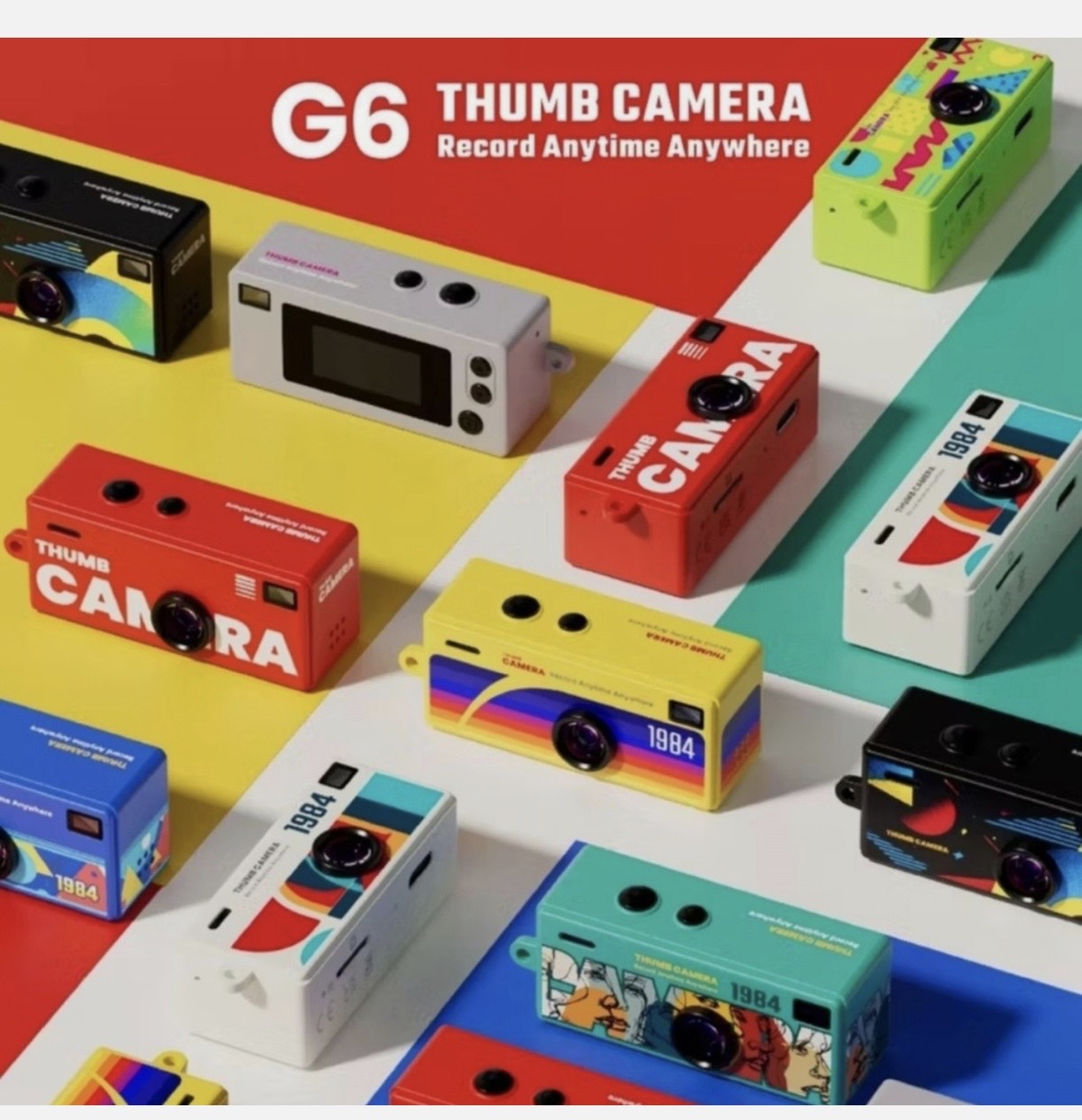 G6 Retro Mini Camera 1080P HD | Portable Digital Thumb Camera