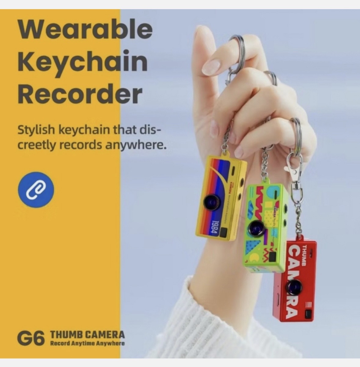 G6 Retro Mini Camera 1080P HD | Portable Digital Thumb Camera